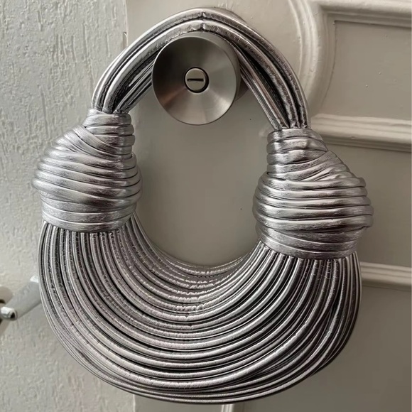 NWT Double Knot Bag - Silver - Picture 3 of 5